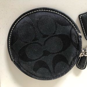 Small black coach coin holder